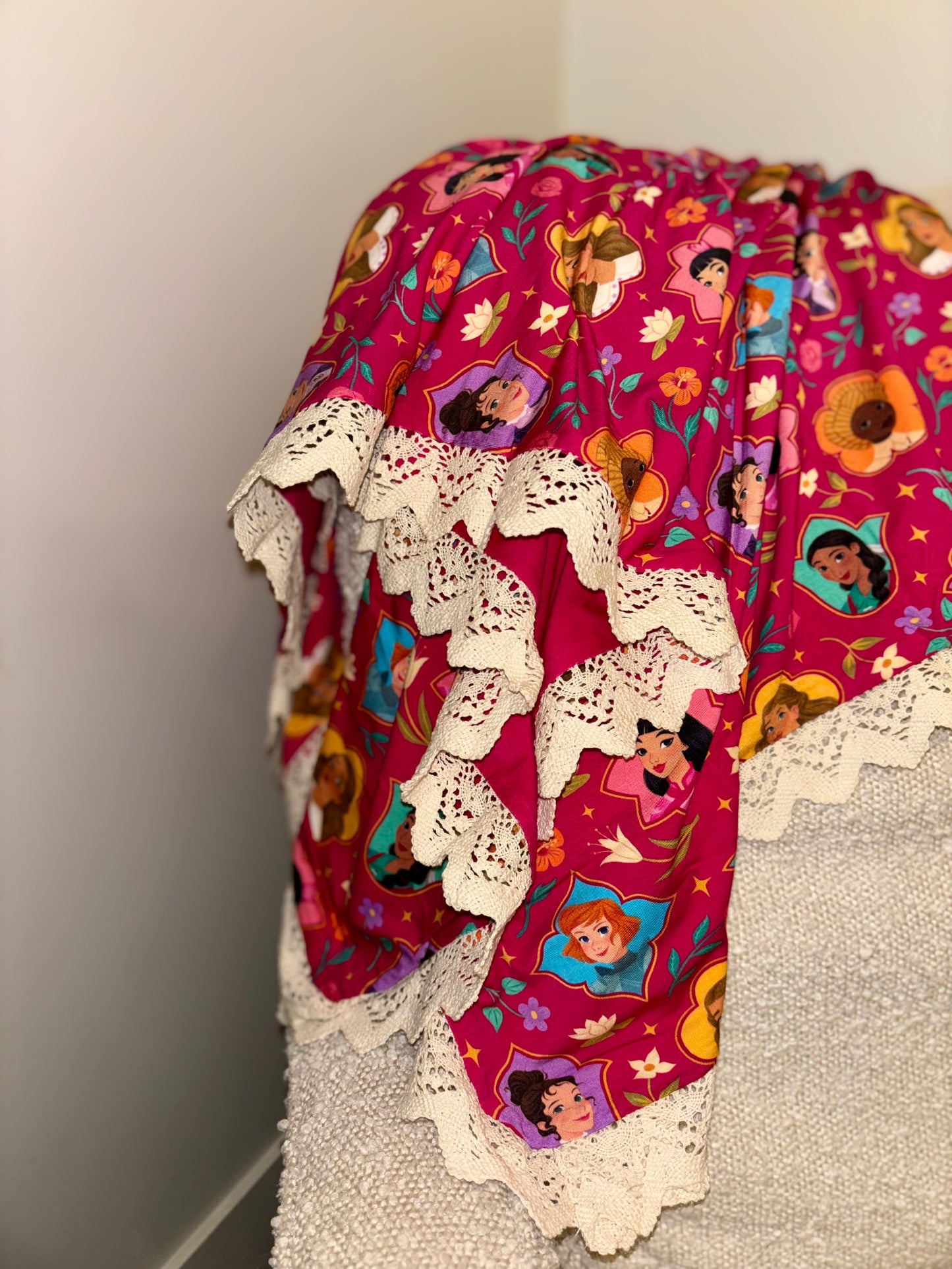 Princesses of Heaven™ Blanket with Crown Trim